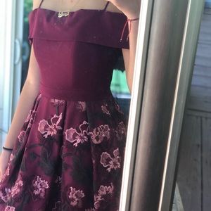 Red flower dress